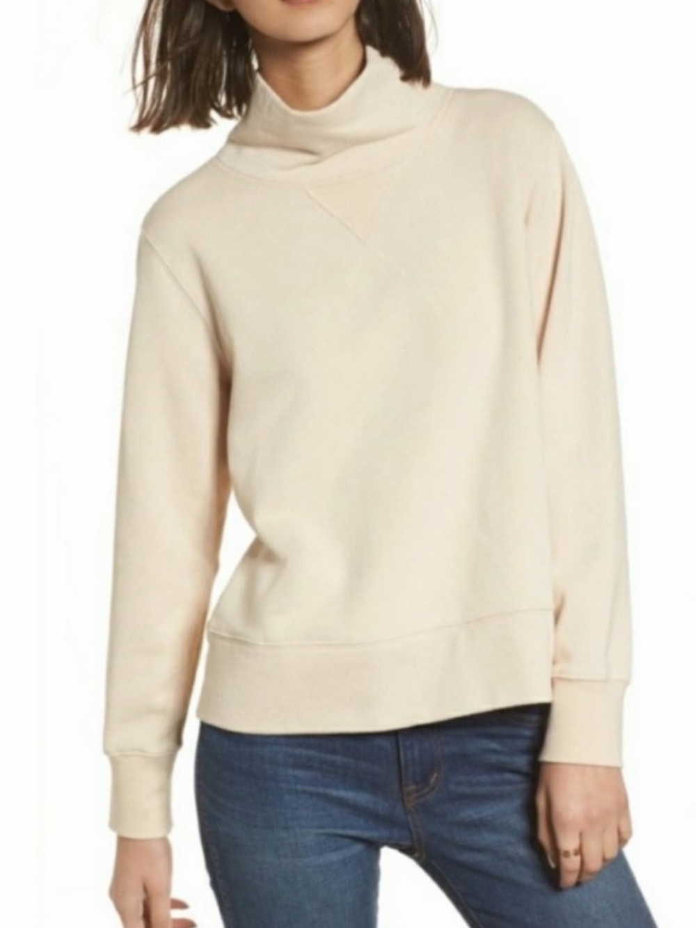 Madewell Champange Turtleneck Sweatshirt